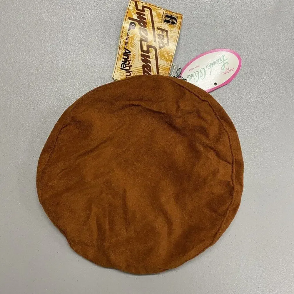 Vintage FRANK OLIVE Hat Brown Fab Super Suede Cap Arnel / Nylon NWT Deadstock
